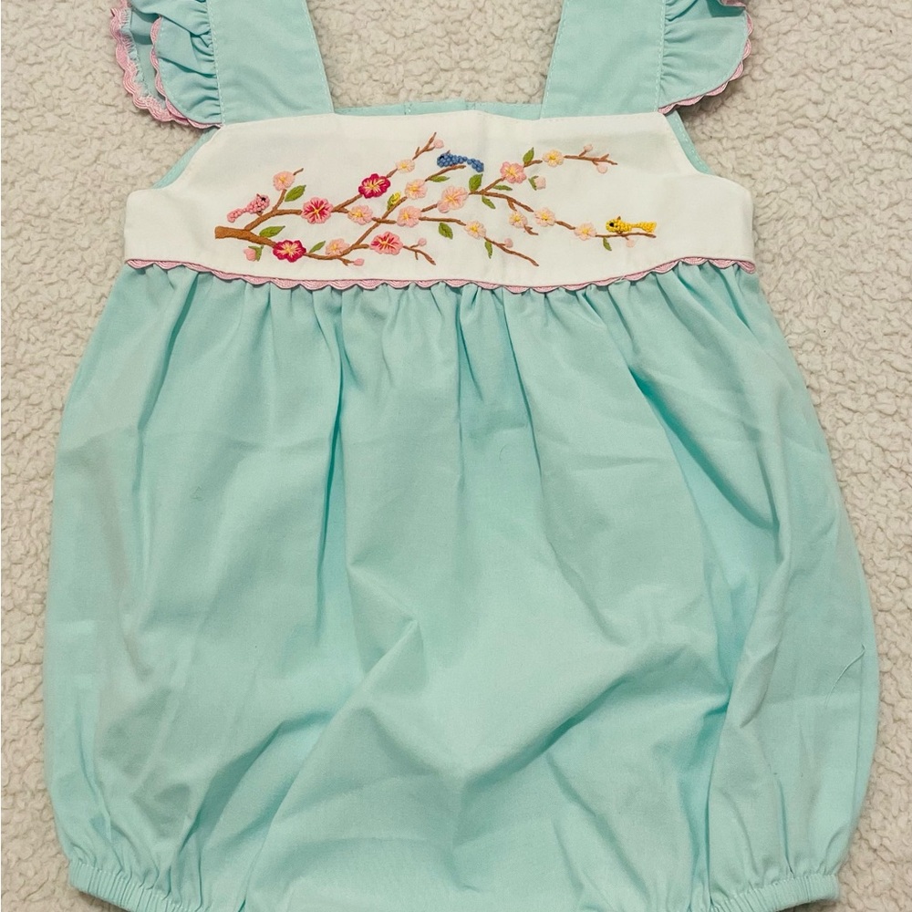 Easter floral embroidered bubble